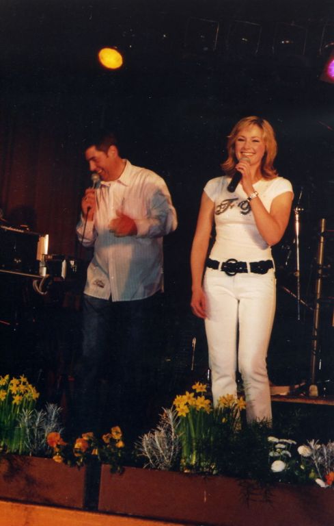 Helene Fischer und Discjockey Claudio in Obersasbach, April 2007